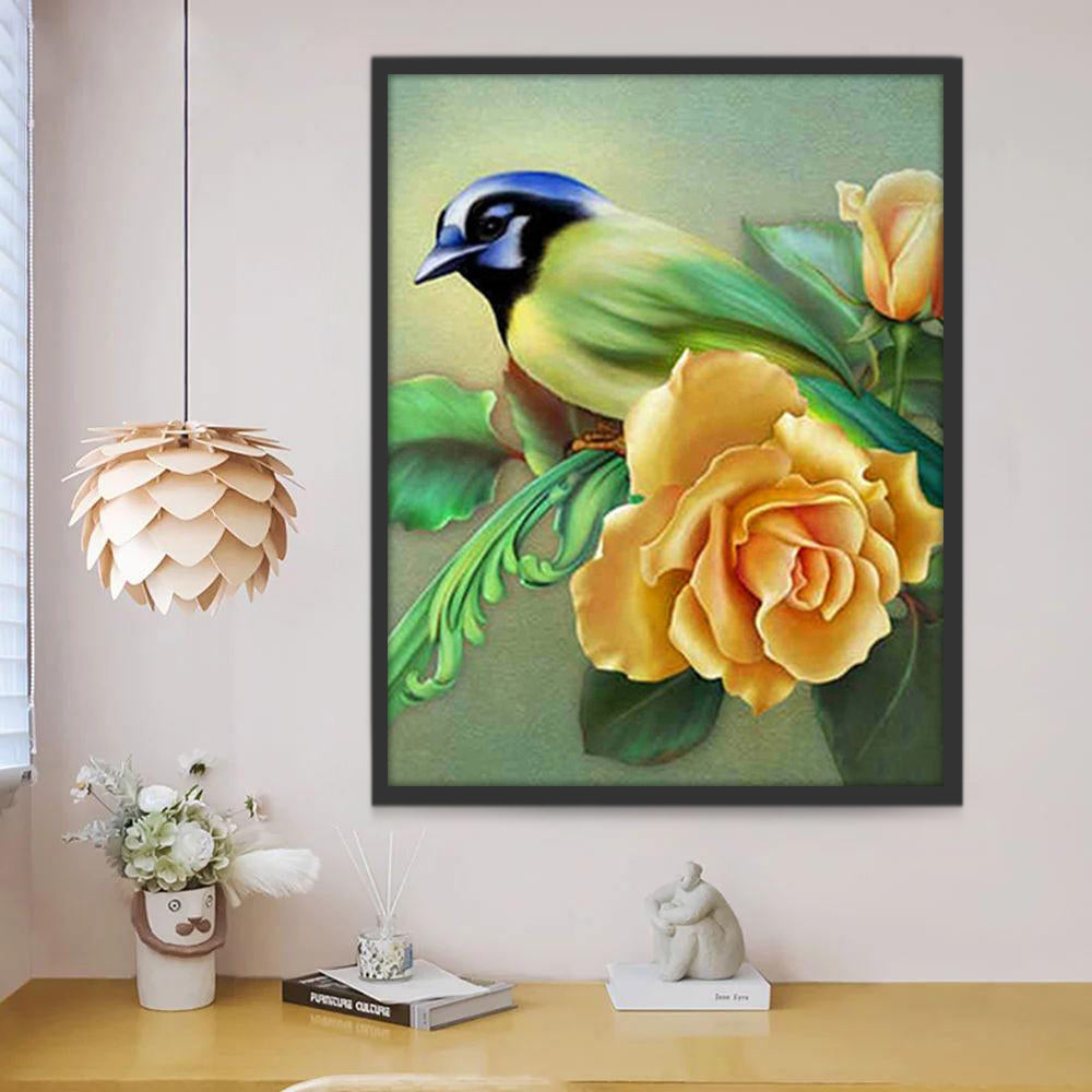 Oiseau à la Tête Bleue Peinture par Numéros