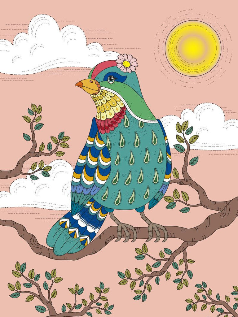 Oiseau avec des Motifs Peinture par Numéros