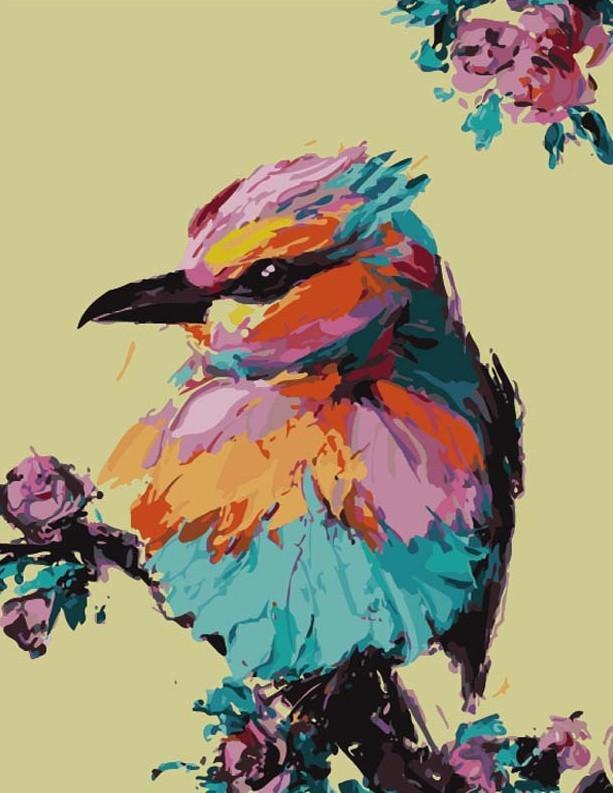 Oiseau Coloré Peinture par Numéros