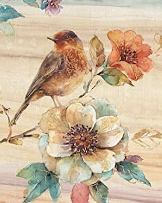 Oiseau et Fleurs Dessinés Peinture par Numéros