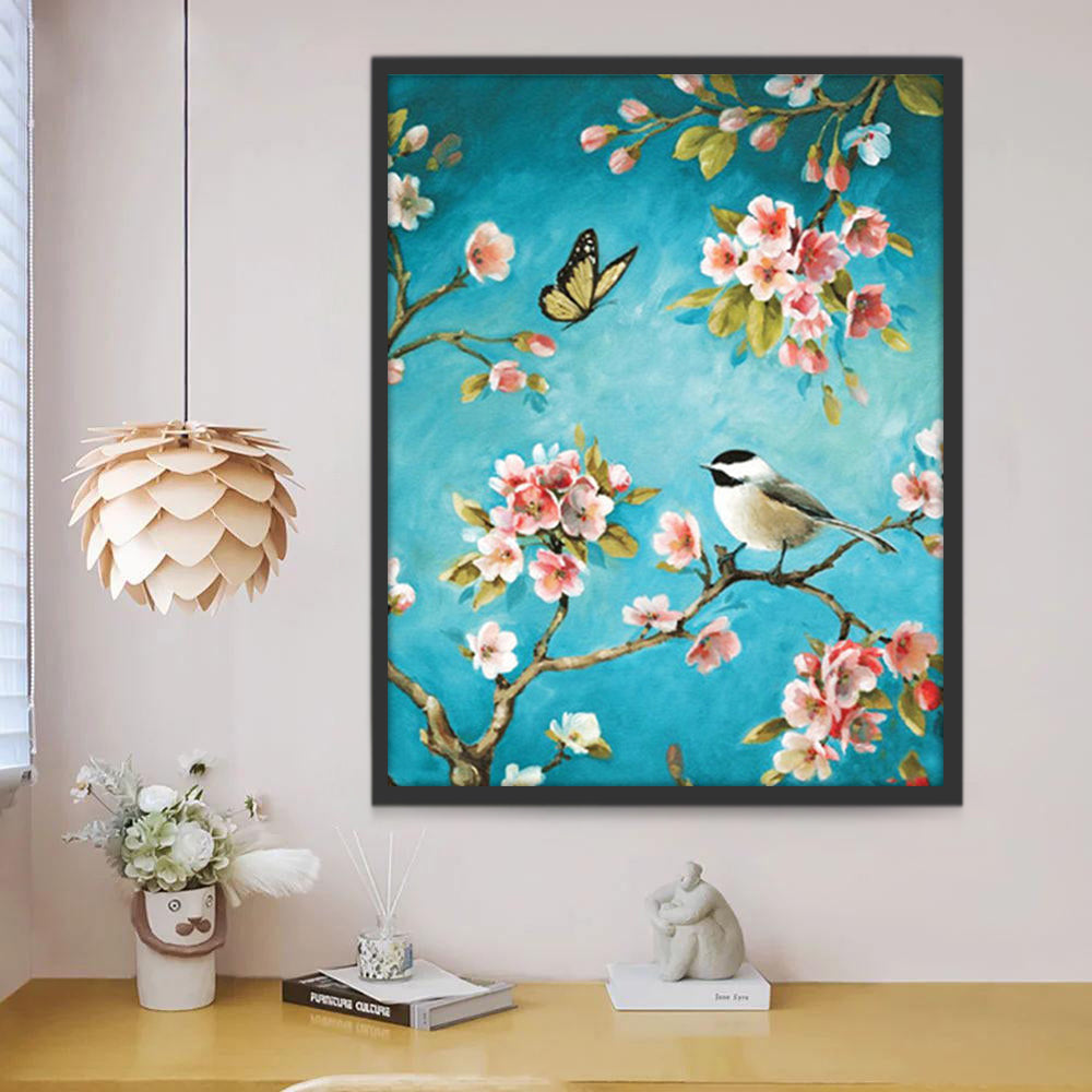 Oiseau et Papillon Peinture par Numéros