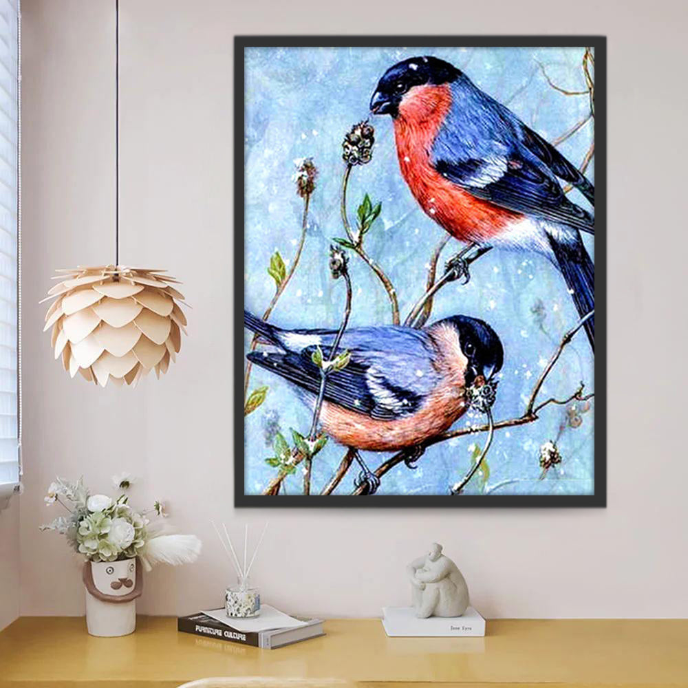 Oiseaux en Hiver Peinture par Numéros