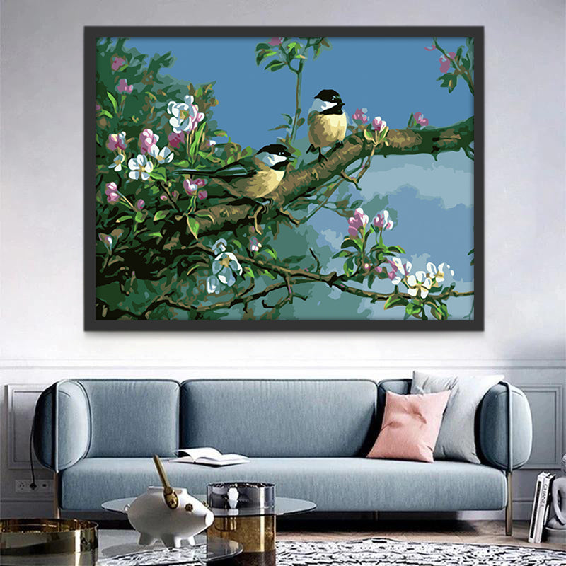Oiseaux Mignons Peinture par Numéros