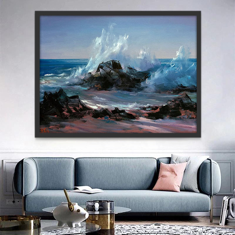 Onde et Roches Peinture par Numéros
