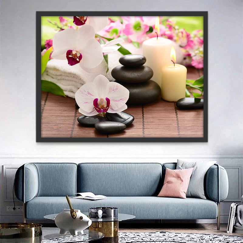 Orchidée Blanches Peinture par Numéros