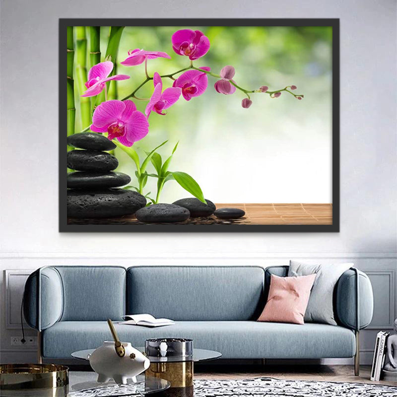 Orchidées Élégantes Peinture par Numéros