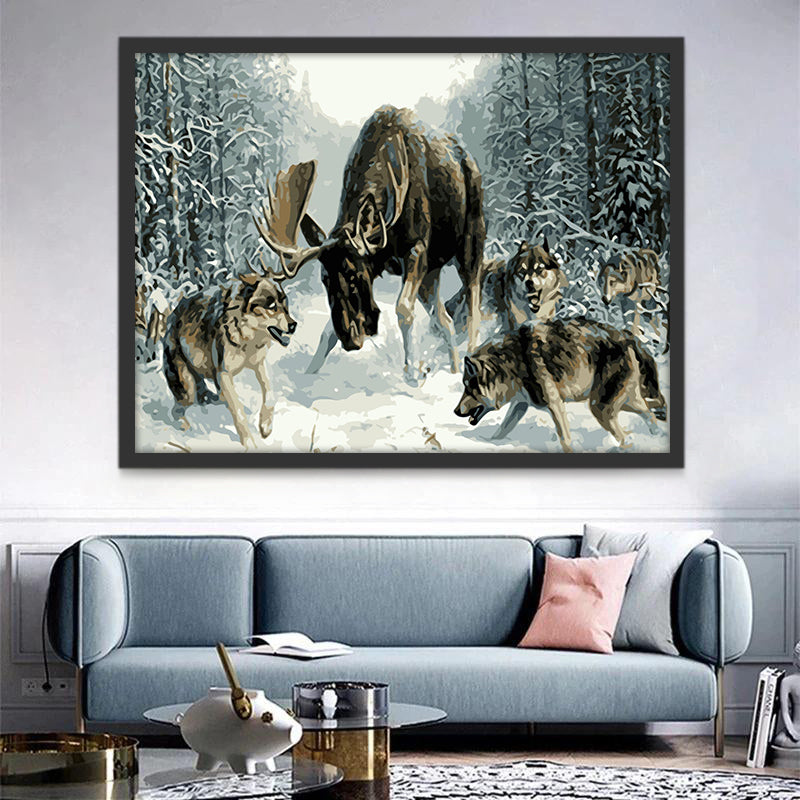 Original et Loup Peinture par Numéros