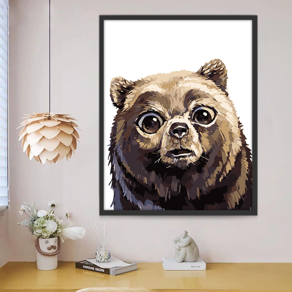 Ours aux Grands Yeux Peinture par Numéros