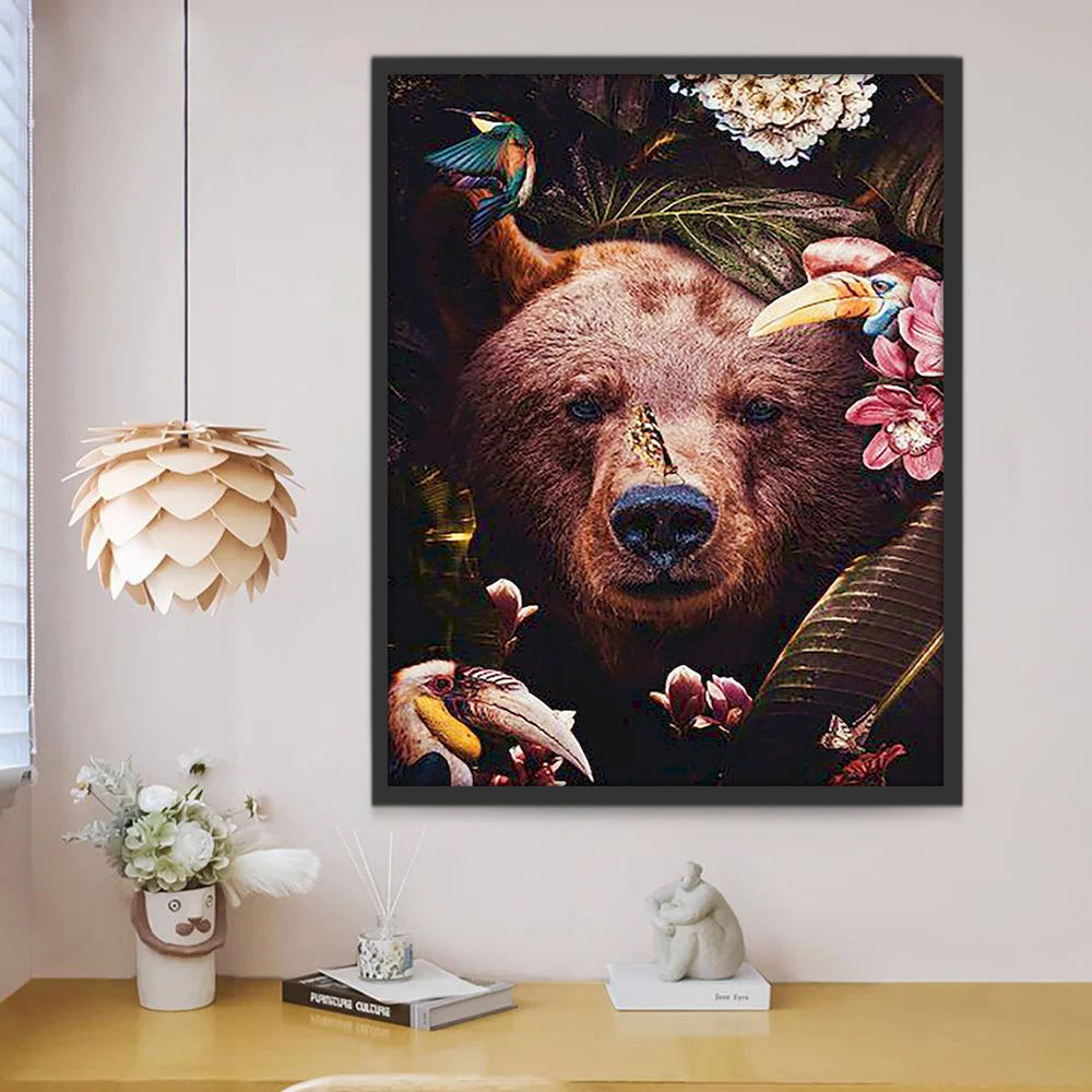 Ours et Oiseaux Peinture par Numéros