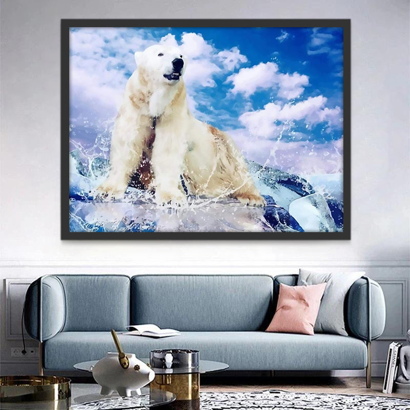 Ours Polaire Peinture par Numéros