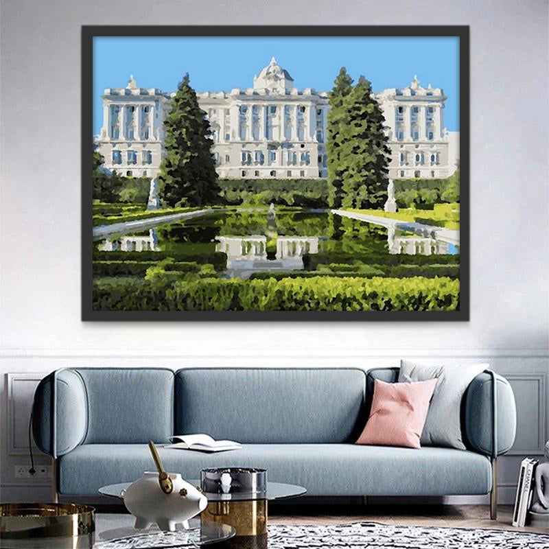 Palais royal de Madrid Peinture par Numéros