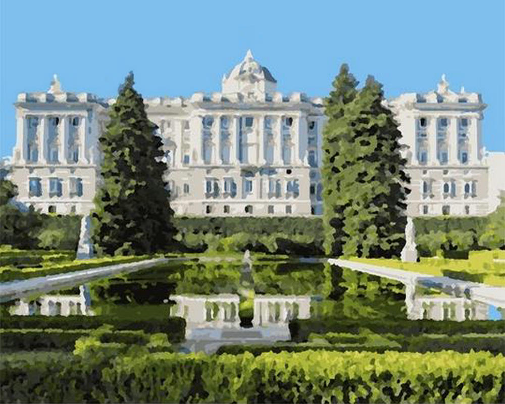 Palais royal de Madrid Peinture par Numéros