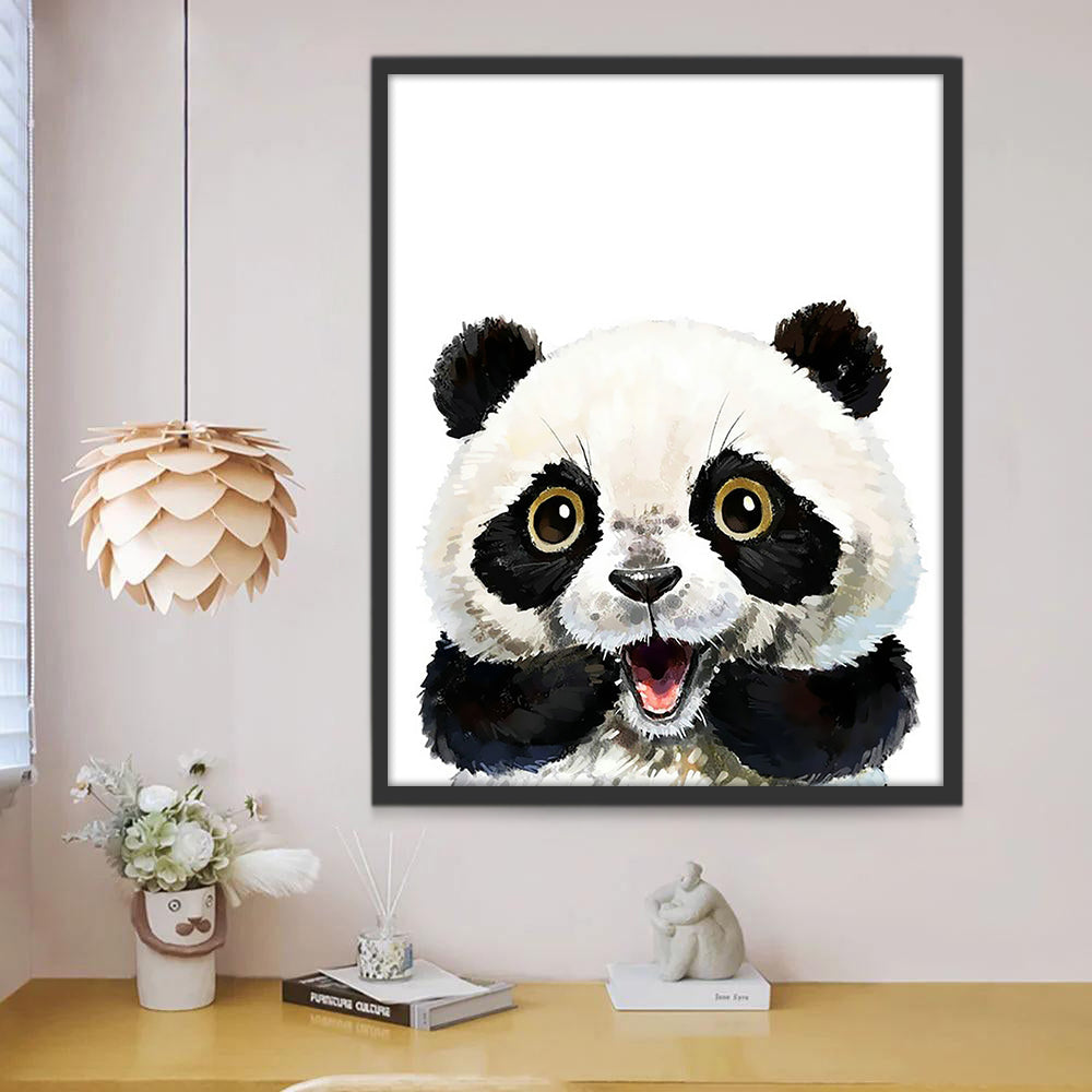 Panda Etonné Peinture par Numéros
