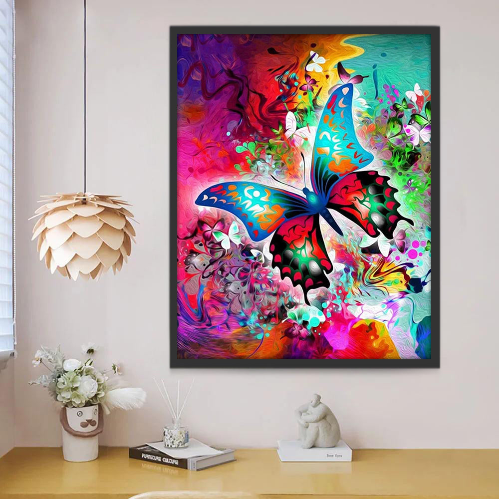 Papillon Coloré Peinture par Numéros
