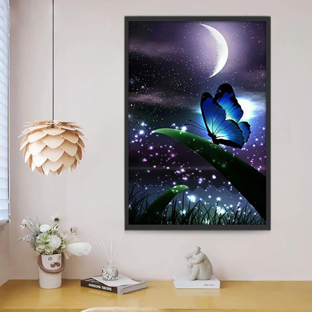 Papillon et la Lune Peinture par Numéros