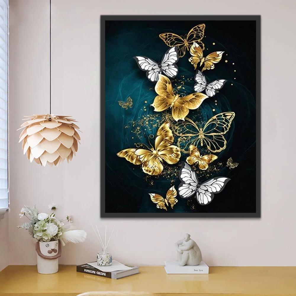 Papillon Volant en Métal Peinture par Numéros