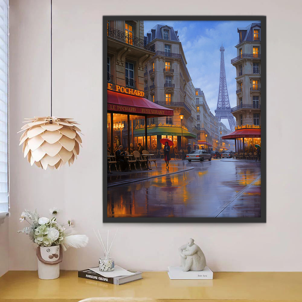Paris au Crépuscule Peinture par Numéros
