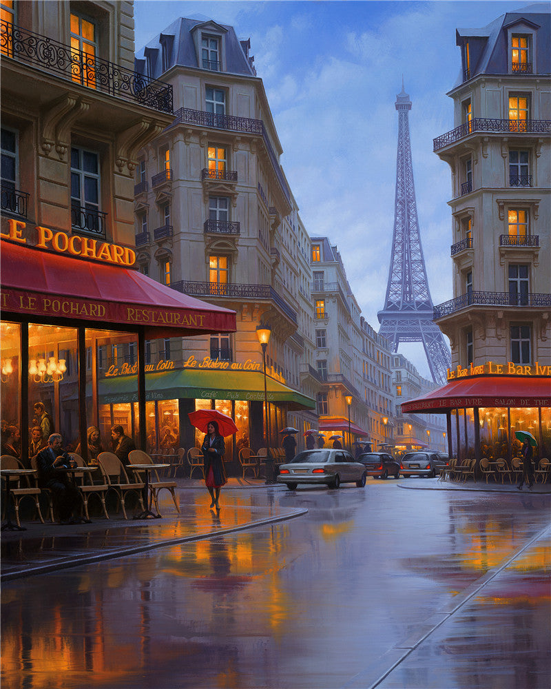 Paris au Crépuscule Peinture par Numéros