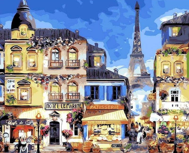 Paris Paysage Ville Peinture par Numéros