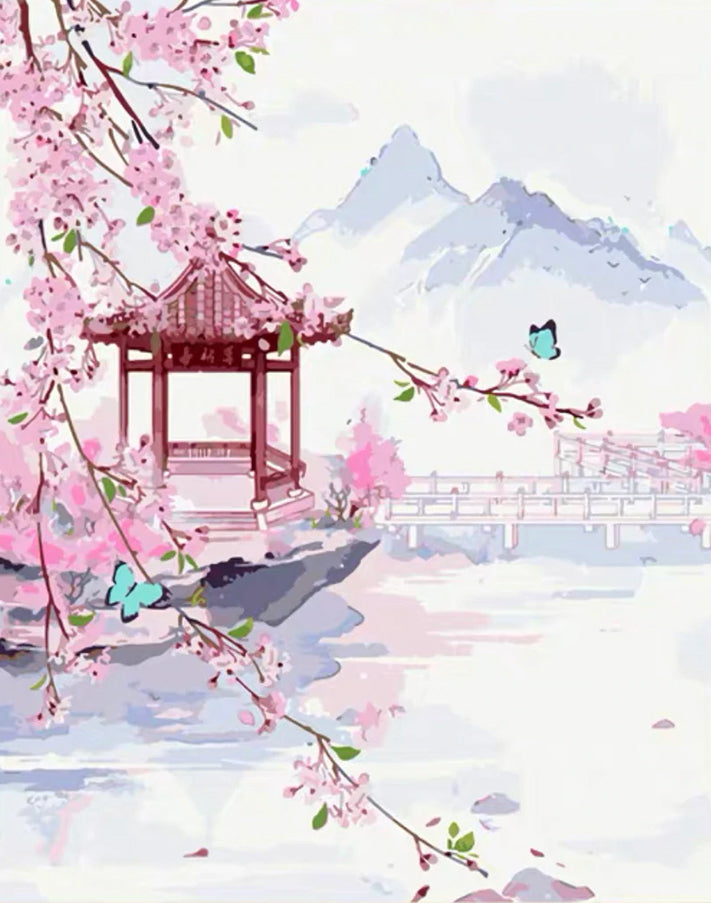 Pavillion Chinoise Peinture par Numéros