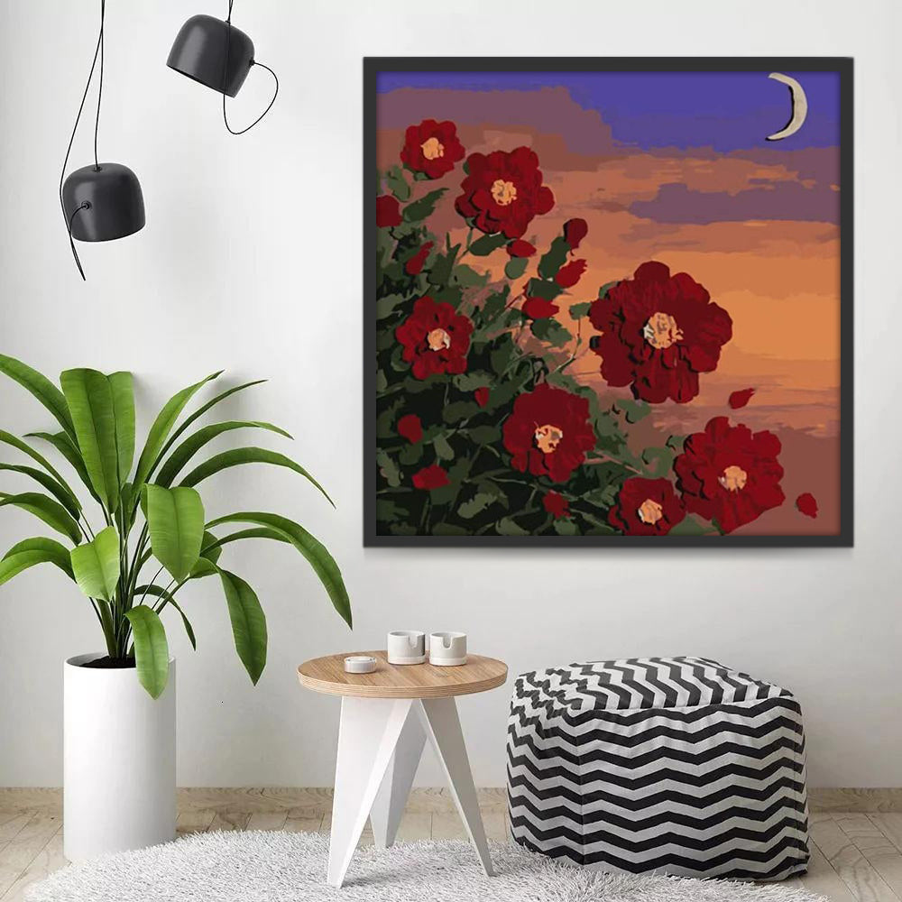 Pavots Rouges Peinture par Numéros