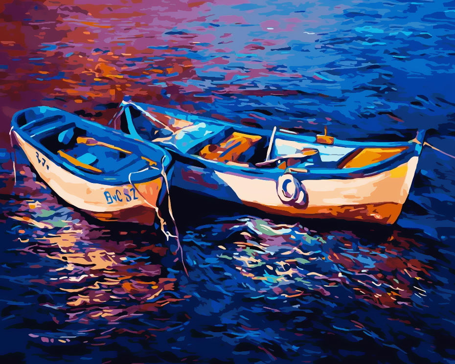 Paysage Bateaux Peinture par Numéros