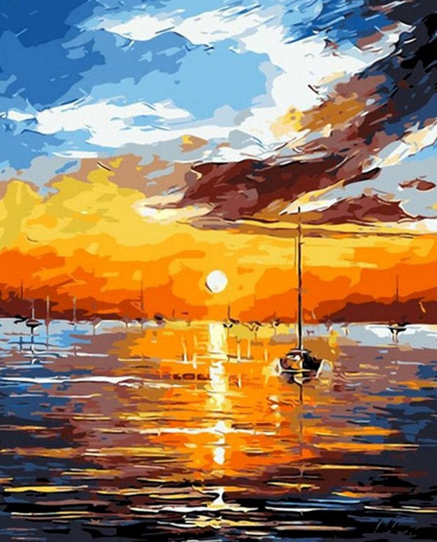Paysage Calme Peinture par Numéros