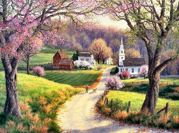 Paysage Campagne Peinture par Numéros