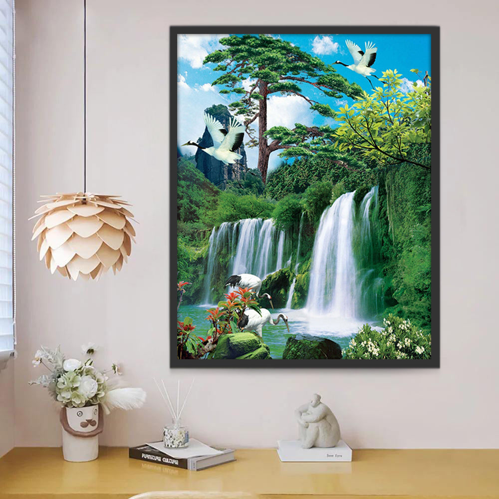Paysage Cascade Peinture par Numéros
