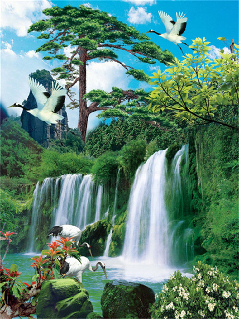 Paysage Cascade Peinture par Numéros