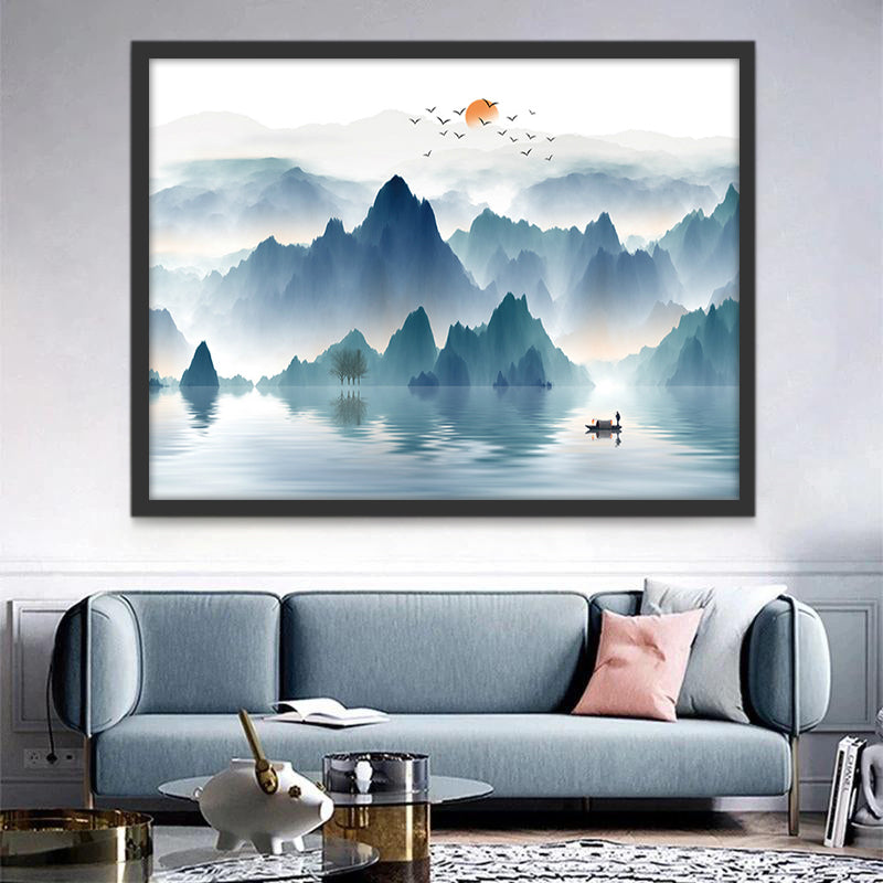 Paysage Chinois Peinture par Numéros
