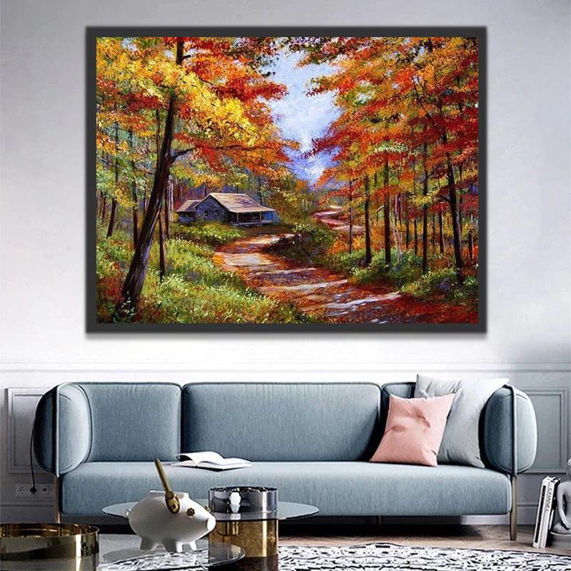 Paysage d'Automne Peinture par Numéros