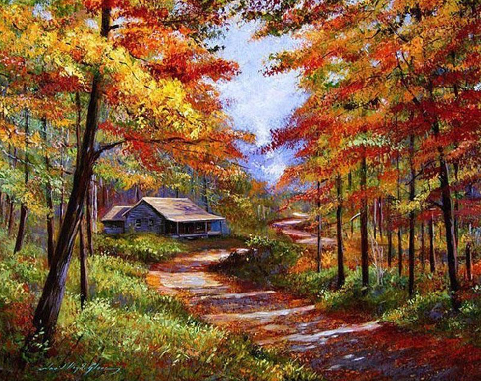Paysage d'Automne Peinture par Numéros