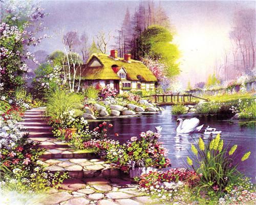 Paysage de Campagne Peinture par Numéros