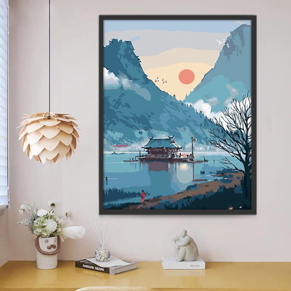 Paysage de Chine Peinture par Numéros