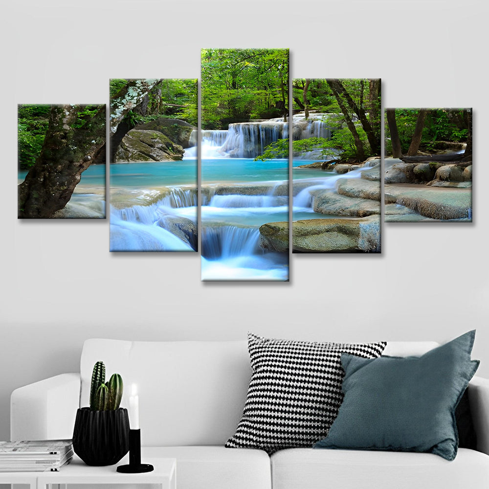 Paysage de Chute 5 Partie Peinture par Numéros