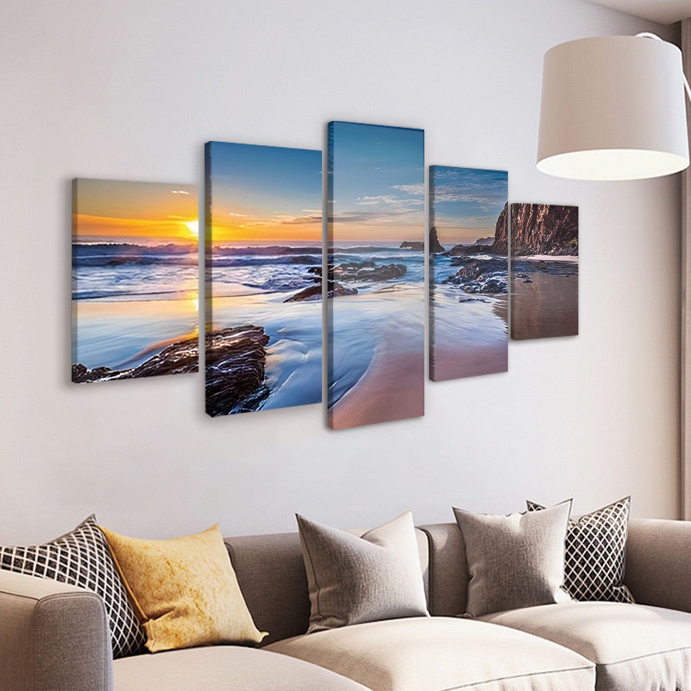 Paysage de la Mer 5 Partie Peinture par Numéros
