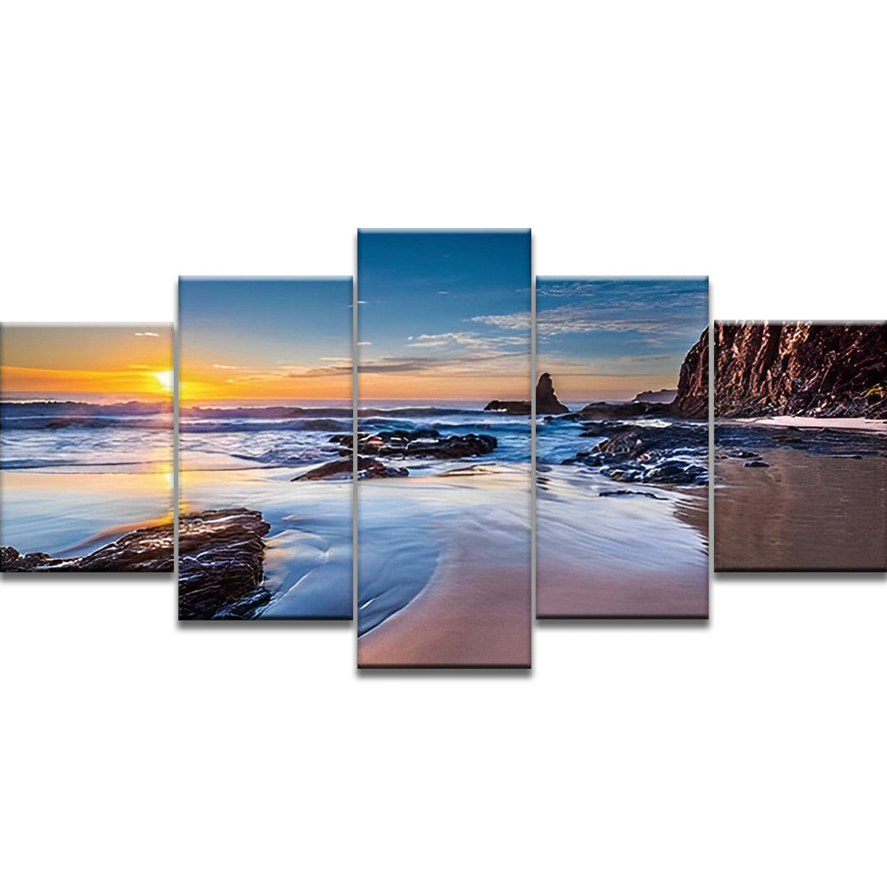 Paysage de la Mer 5 Partie Peinture par Numéros