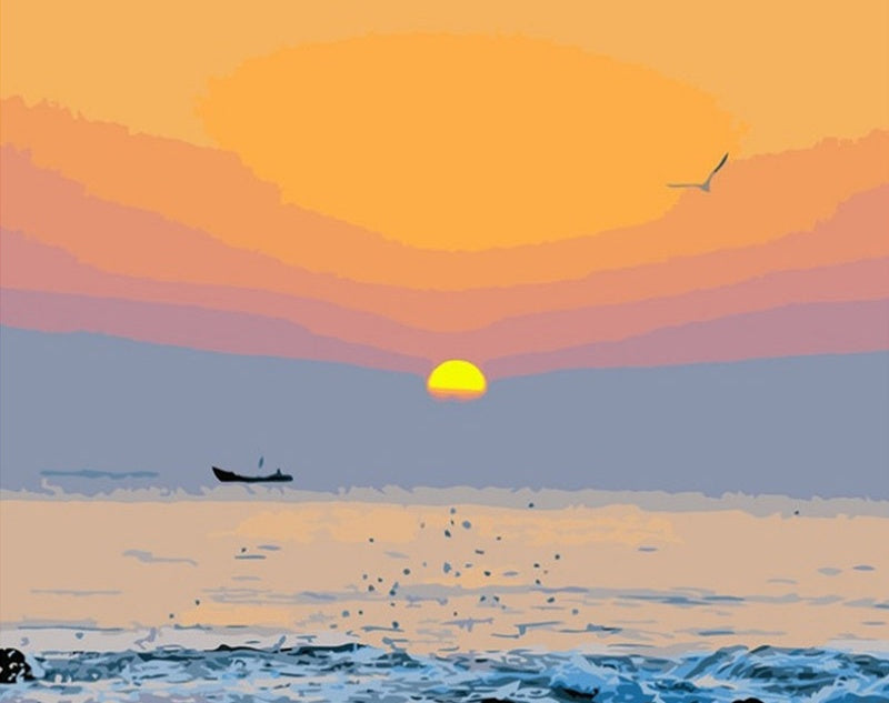Paysage de Mer Peinture par Numéros