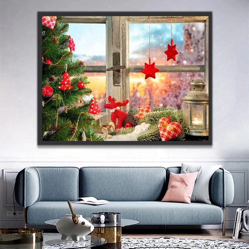 Paysage de Noël Peinture par Numéros
