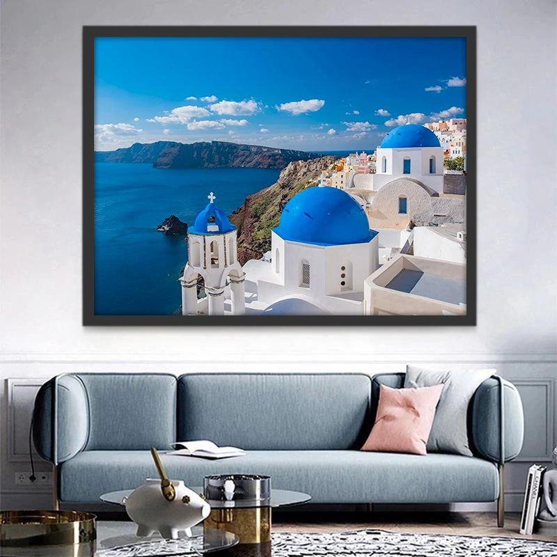 Paysage de Santorin Peinture par Numéros