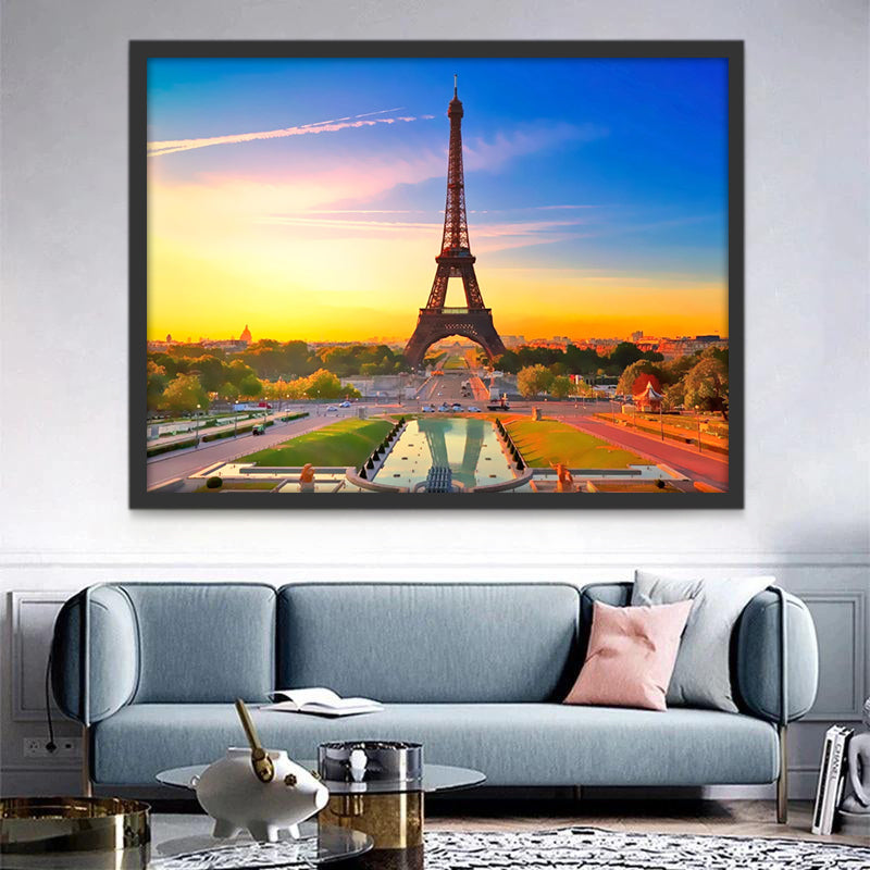Paysage de Tour Eiffel Peinture par Numéros