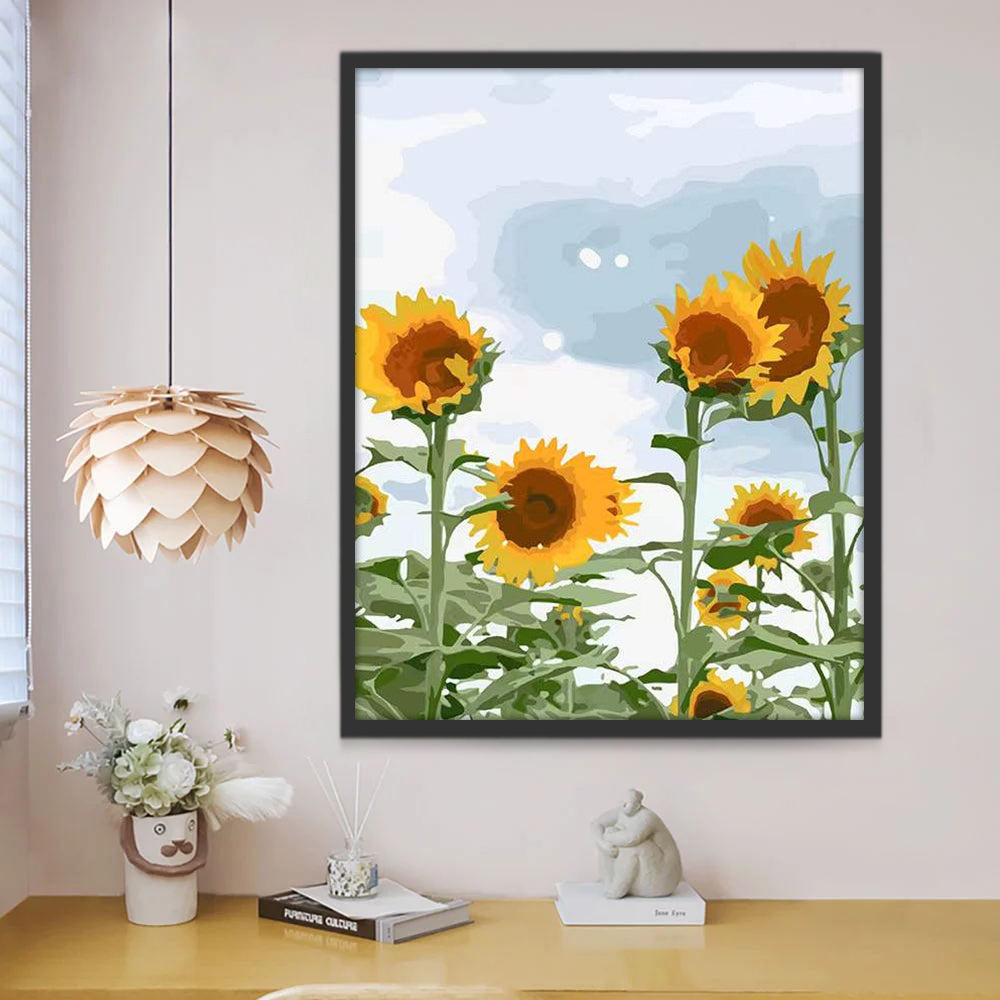 Paysage de Tournesol Peinture par Numéros