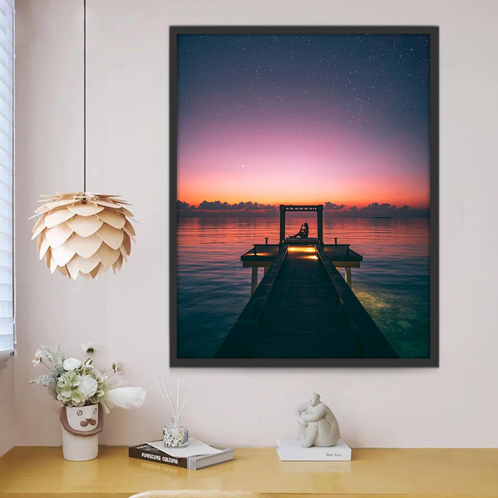 Paysage Lumières du Matin Peinture par Numéros