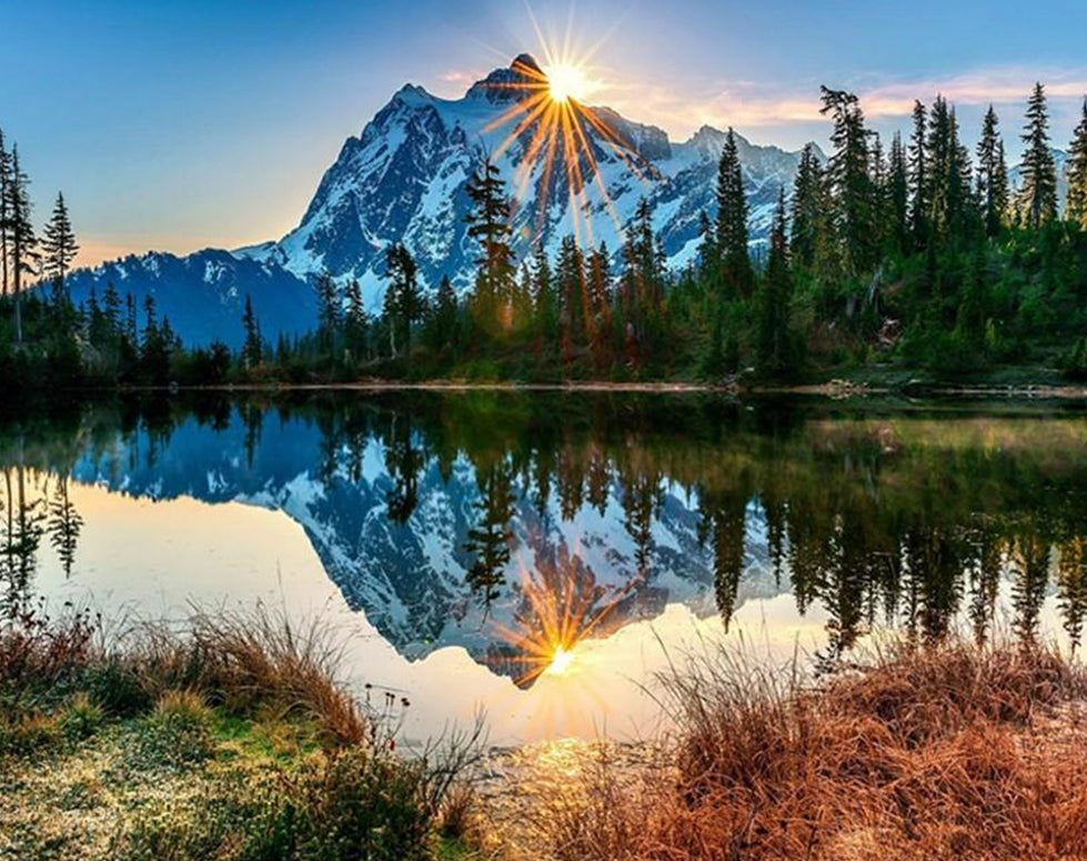 Paysage Naturel Montagnes Peinture par Numéros