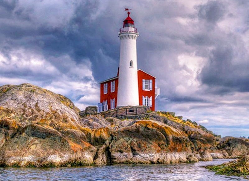 Paysage Phare blanc Peinture par Numéros PBNLIGW46