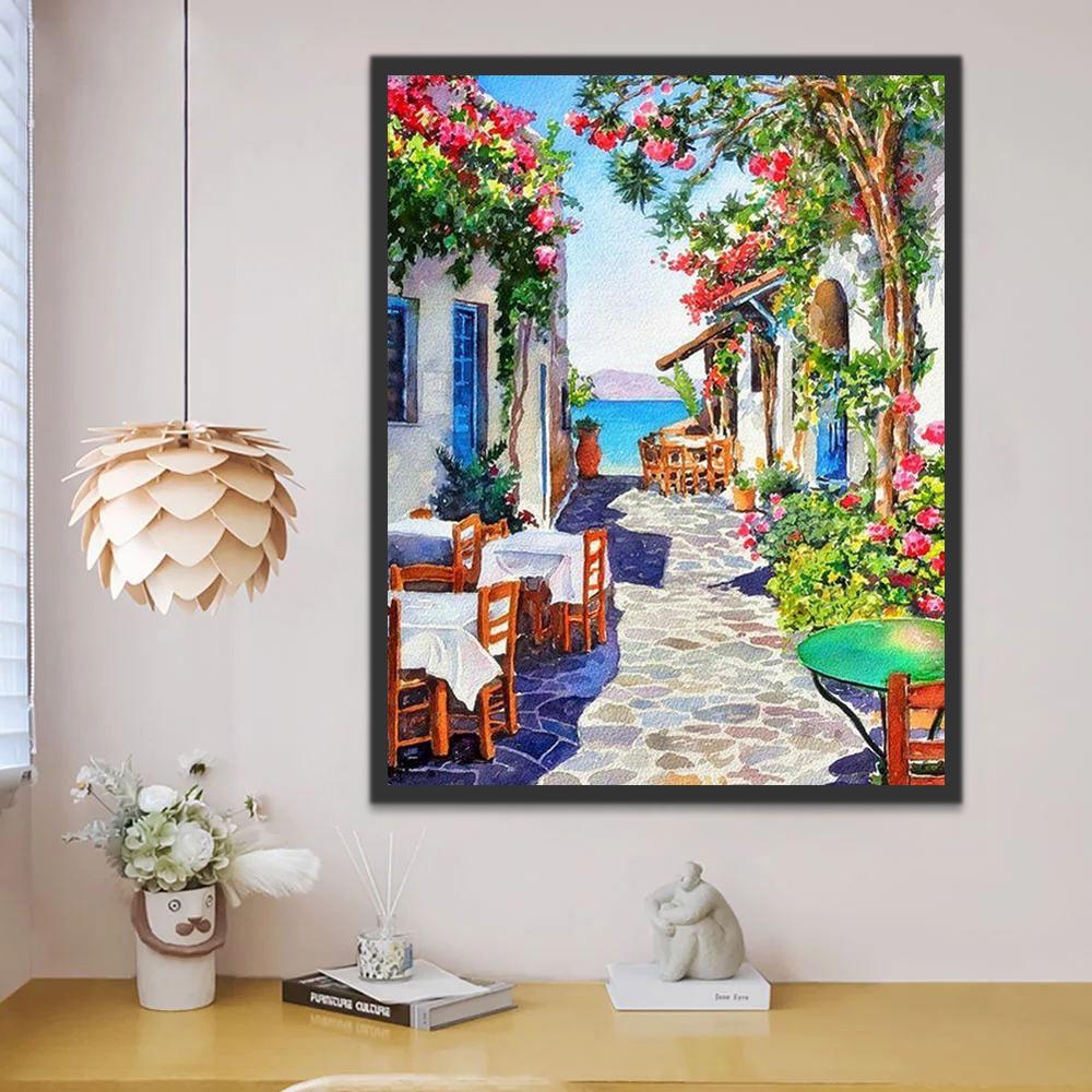 Paysages Grecs Peinture par Numéros