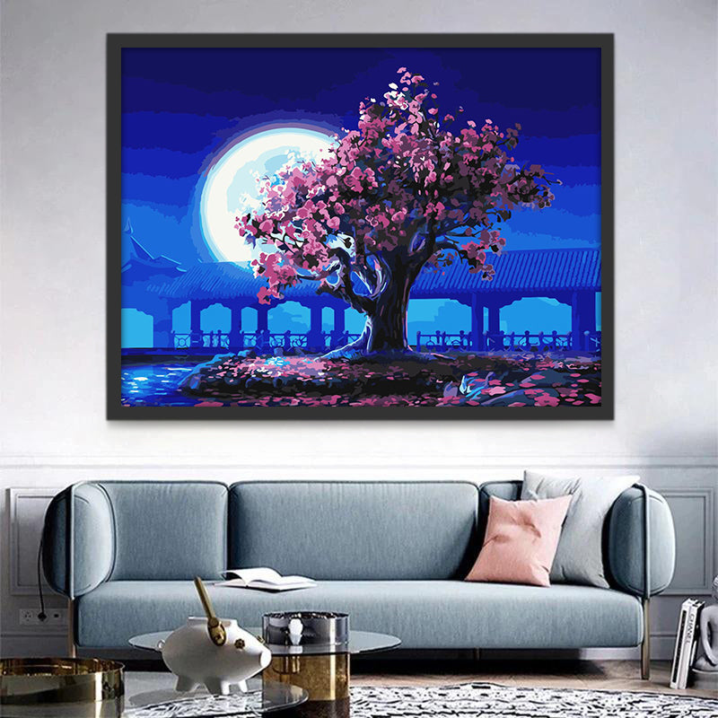 Pêchers sous Lune Peinture par Numéros