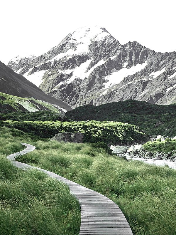 Pelouse Montagne et Sentier Peinture par Numéros