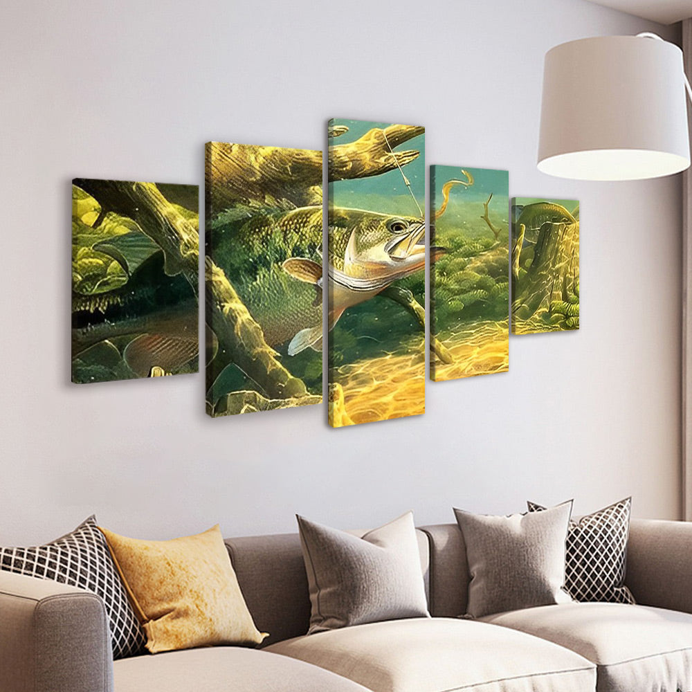 Perche Truite 5 Partie Peinture par Numéros